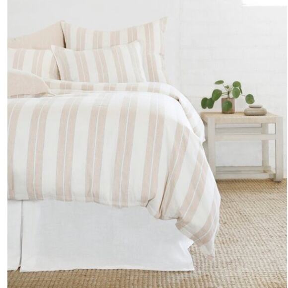Pom Pom at Home Striped Linen Blend Duvet Cover King Carter - Picture 2 of 7